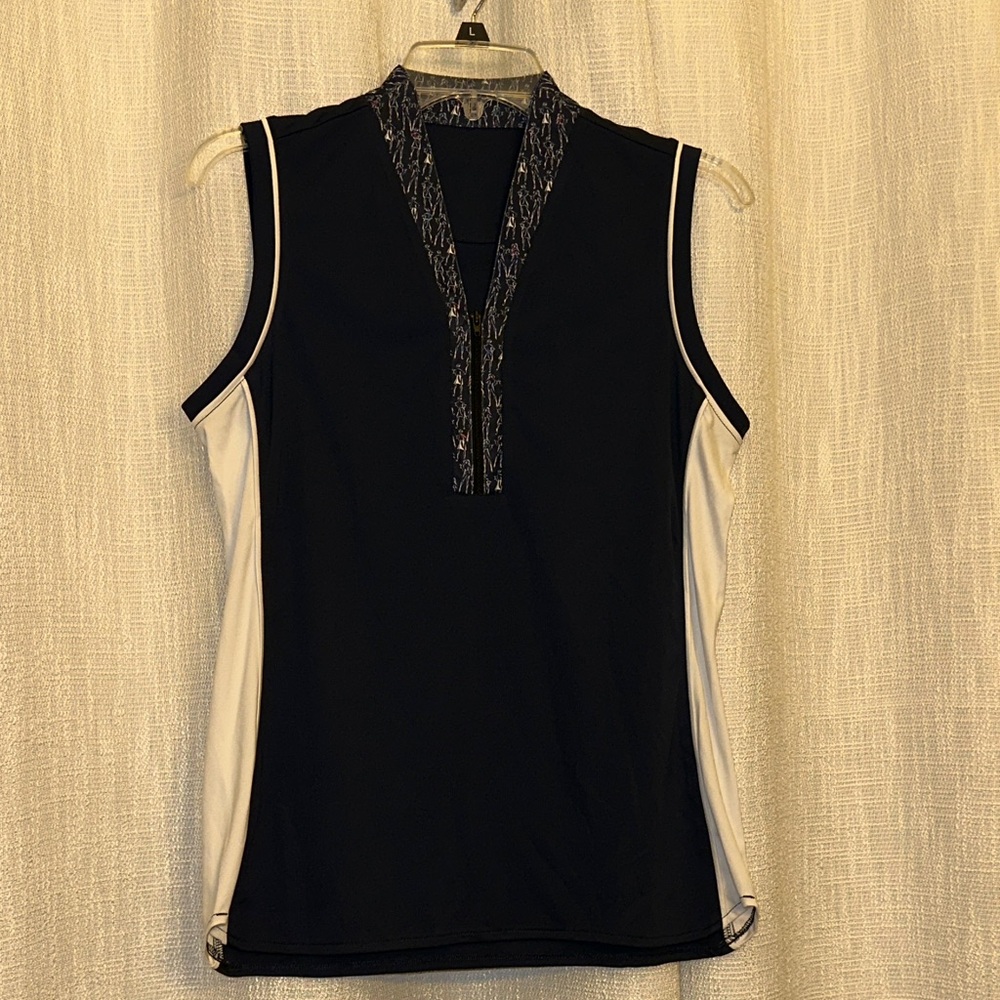 Navy blue women’s golf top